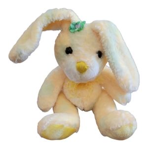 Vtg Dreamsickle Orange/Green Pastel Stuffed Animal Plush Easter Bunny Rabbit